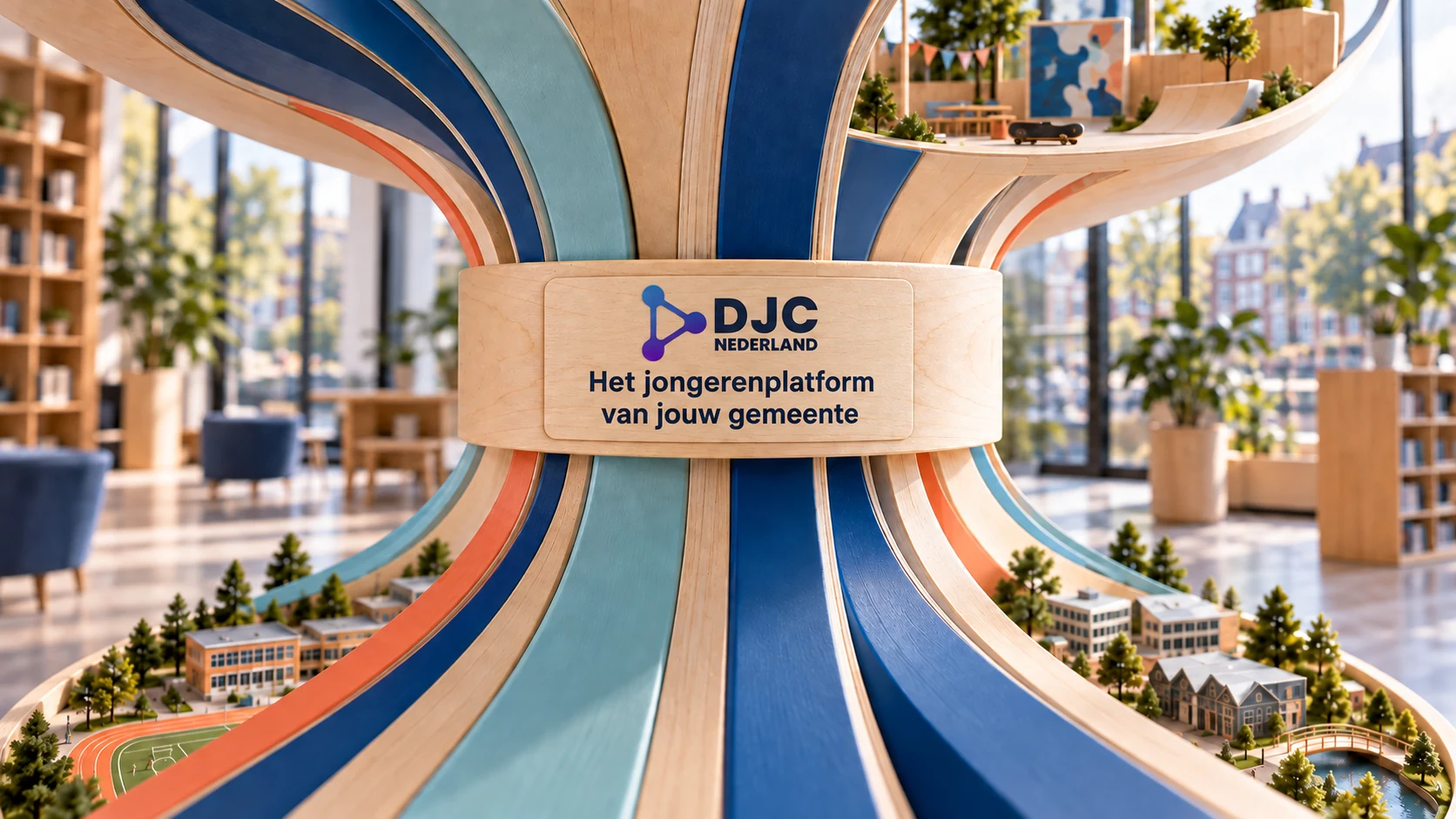 De fysieke verbindingsring van de DJC-Diabolo benoemt het jongerenplatform van de gemeente.